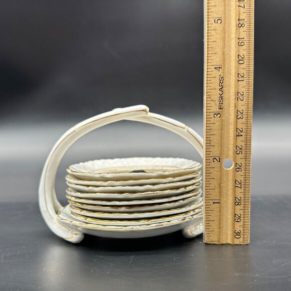 Vintage Coaster Set Cross Stitch Look Kitschy Proverbs 50s Ardalt Japan Cottage - Picture 11 of 11